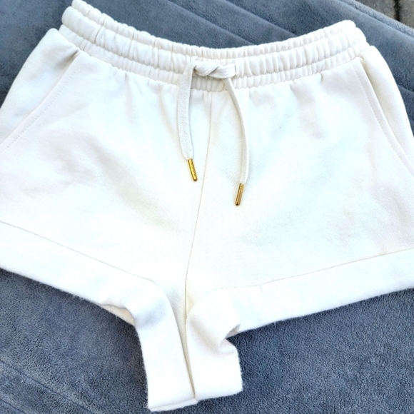 Weworewhat Cream Sweat Shorts XS - Picture 2 of 11